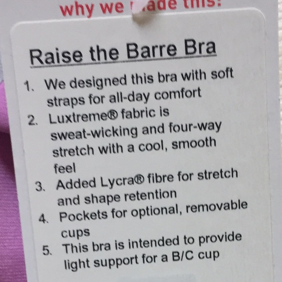 NWT CDYP LULULEMON RAISE THE BARRE BRA - - Size 4 - Picture 3 of 8